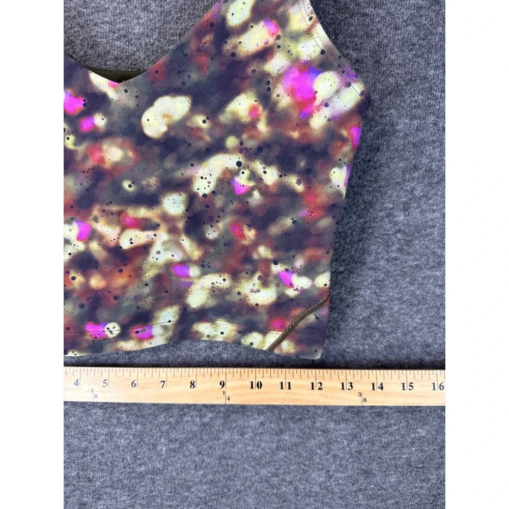 Lululemon Align Tank Top Size 8 Abstract Galaxy Print Pink Olive Green Nulu Yoga